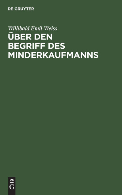 Über den Begriff des Minderkaufmanns Über den Begriff des Minderkaufmanns