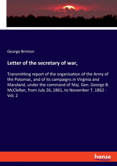 Letter of the secretary of war, Letter of the secretary of war,