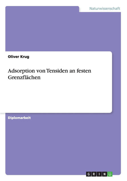 Adsorption von Tensiden an festen Grenzflächen