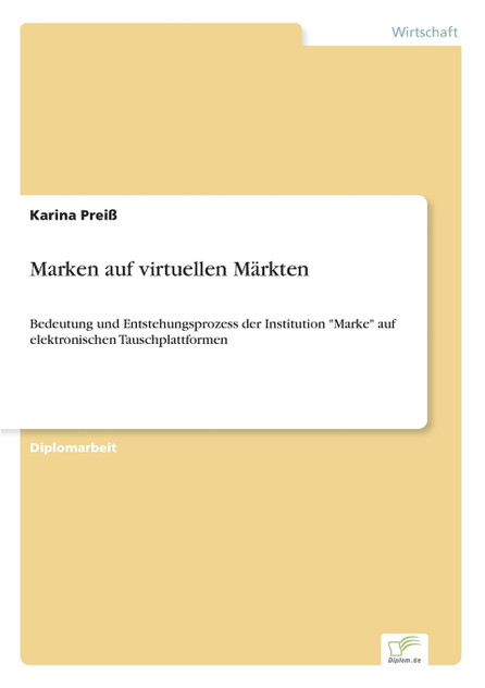 Marken auf virtuellen Märkten Marken auf virtuellen Märkten