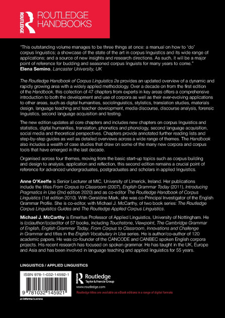 The Routledge Handbook of Corpus Linguistics The Routledge Handbook of Corpus Linguistics