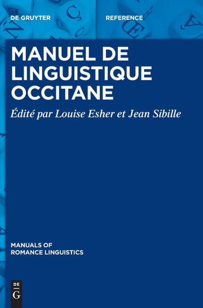 Manuel de linguistique occitane Manuel de linguistique occitane