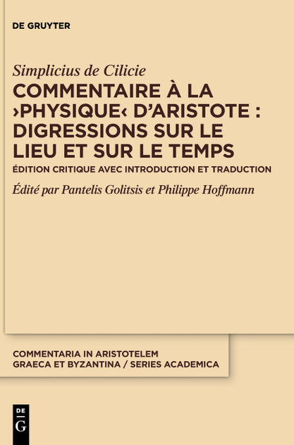 Commentaire à la ›Physique‹ d'Aristote