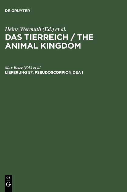 Pseudoscorpionidea I