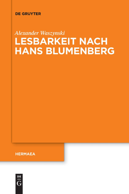 Lesbarkeit nach Hans Blumenberg