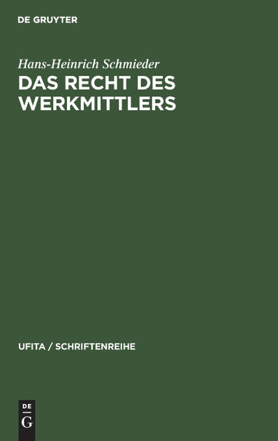 Das Recht des Werkmittlers