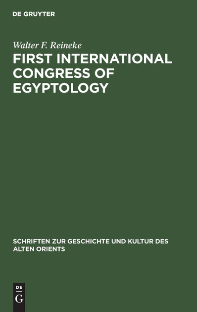 First International Congress of Egyptology