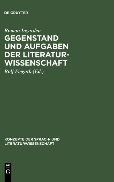 Gegenstand und Aufgaben der Literaturwissenschaft Gegenstand und Aufgaben der Literaturwissenschaft