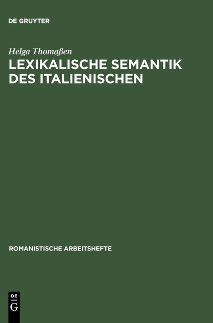 Lexikalische Semantik des Italienischen