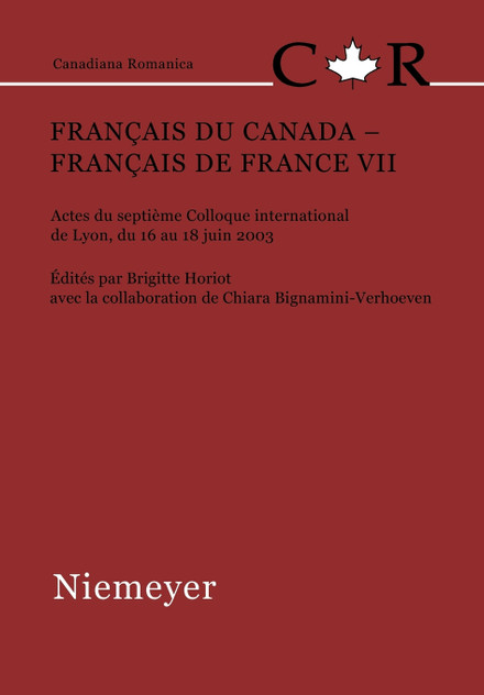 Français du Canada - Français de France VII Français du Canada - Français de France VII