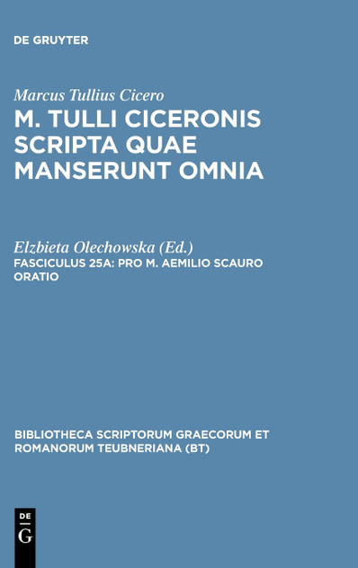 Pro M. Aemilio Scauro Oratio