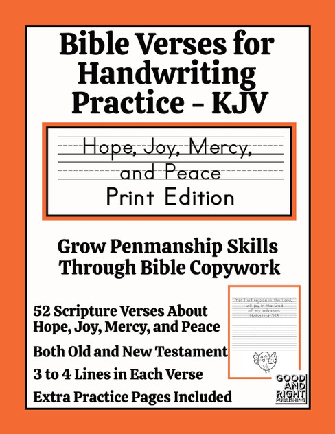 Bible Verses for Handwriting Practice - KJV Bible Verses for Handwriting Practice - KJV