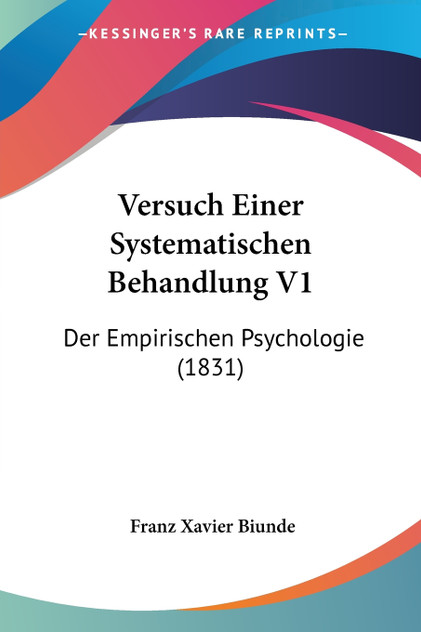 Versuch Einer Systematischen Behandlung V1