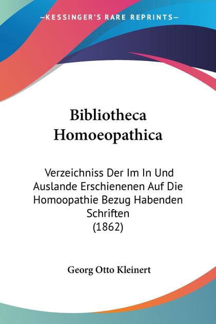Bibliotheca Homoeopathica Bibliotheca Homoeopathica