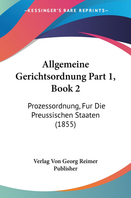 Allgemeine Gerichtsordnung Part 1, Book 2