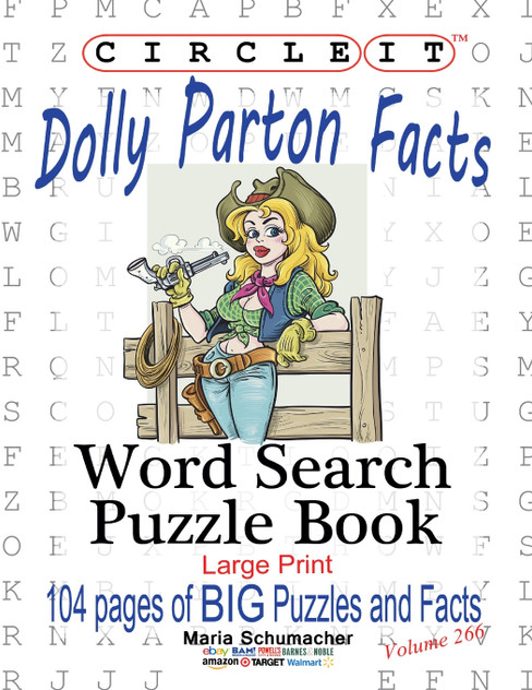 Circle It, Dolly Parton Facts, Word Search, Puzzle Book