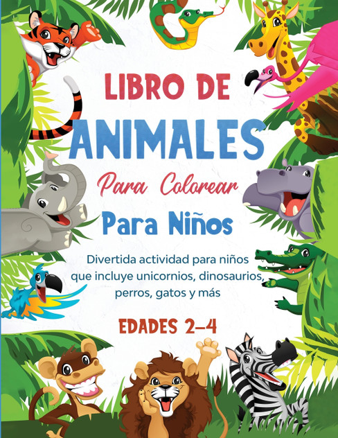 Libro de animales para colorear para niños Libro de animales para colorear para niños