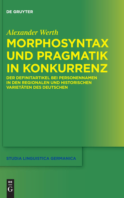 Morphosyntax und Pragmatik in Konkurrenz Morphosyntax und Pragmatik in Konkurrenz