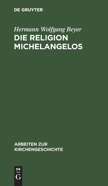 Die Religion Michelangelos Die Religion Michelangelos