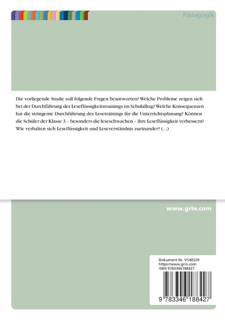 Leseflüssigkeitstraining durch Tandemlesen. Praktikabilität und Effektivität im Schulalltag