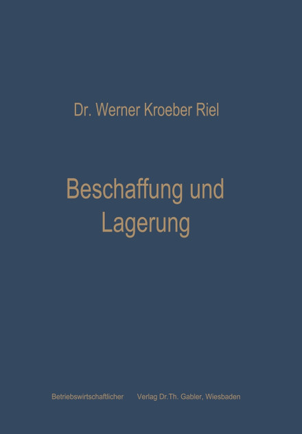 Beschaffung und Lagerung Beschaffung und Lagerung