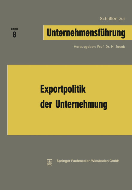 Exportpolitik Der Unternehmung