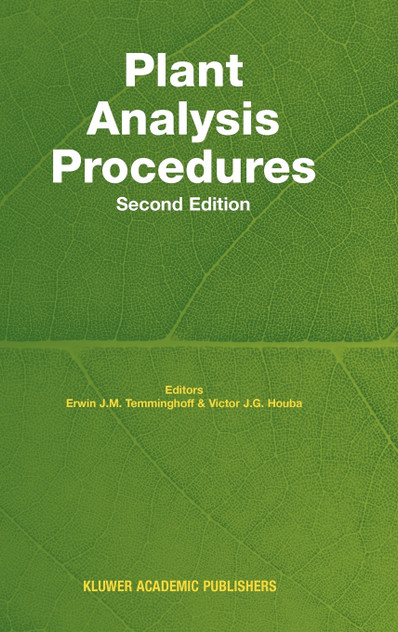 Plant Analysis Procedures Plant Analysis Procedures