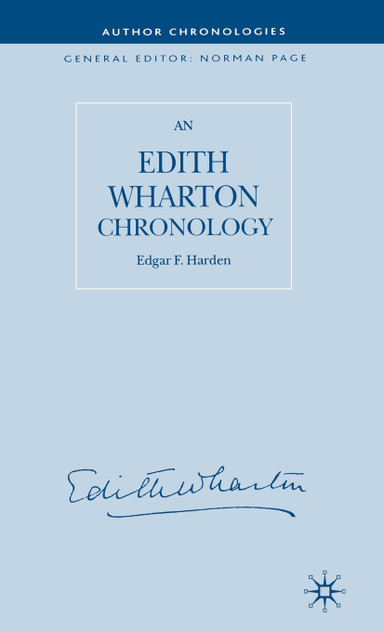 An Edith Wharton Chronology