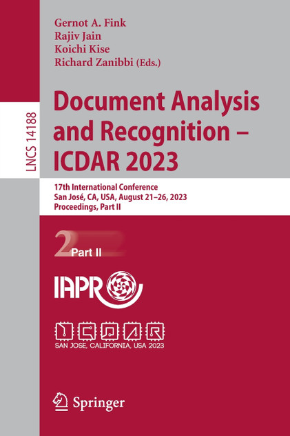 Document Analysis and Recognition - ICDAR 2023 Document Analysis and Recognition - ICDAR 2023