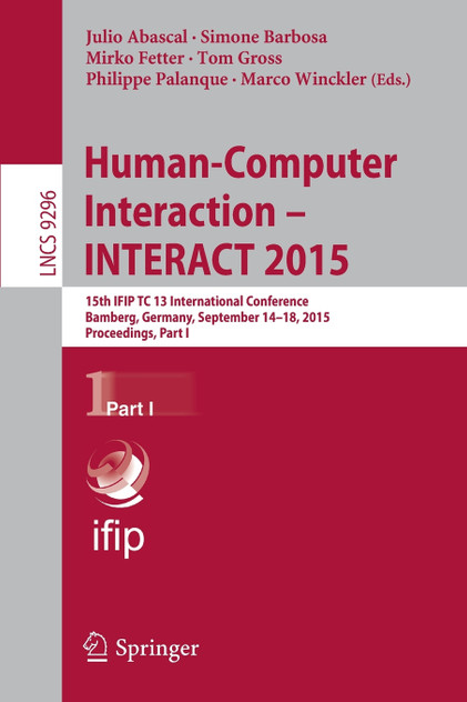 Human-Computer Interaction - INTERACT 2015 Human-Computer Interaction - INTERACT 2015