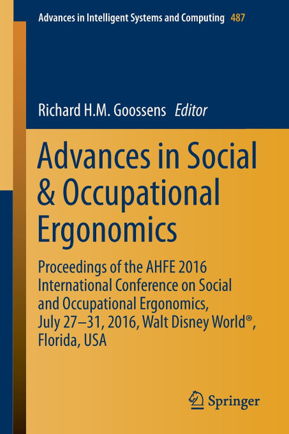 Advances in Social & Occupational Ergonomics Advances in Social & Occupational Ergonomics