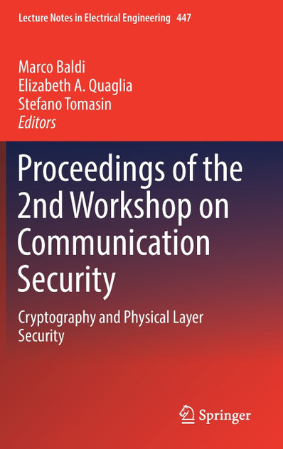 Proceedings of the 2nd Workshop on Communication Security