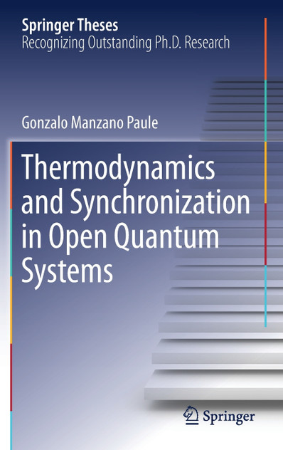 Thermodynamics and Synchronization in Open Quantum Systems
