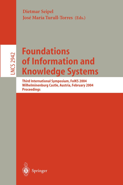 Foundations of Information and Knowledge Systems Foundations of Information and Knowledge Systems
