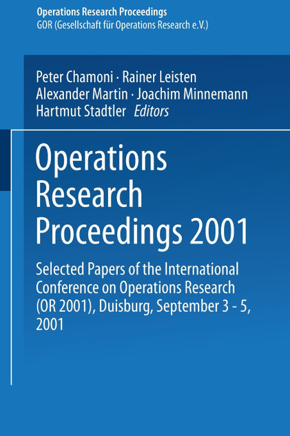 Operations Research Proceedings 2001 Operations Research Proceedings 2001