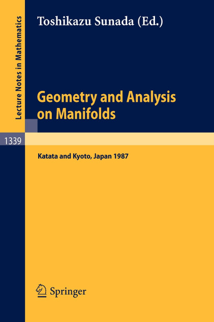 Geometry and Analysis on Manifolds Geometry and Analysis on Manifolds