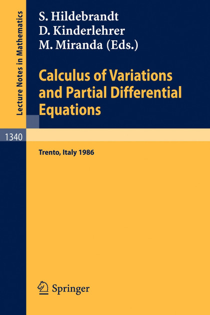 Calculus of Variations and Partial Differential Equations Calculus of Variations and Partial Differential Equations