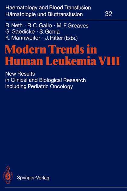 Modern Trends in Human Leukemia VIII Modern Trends in Human Leukemia VIII