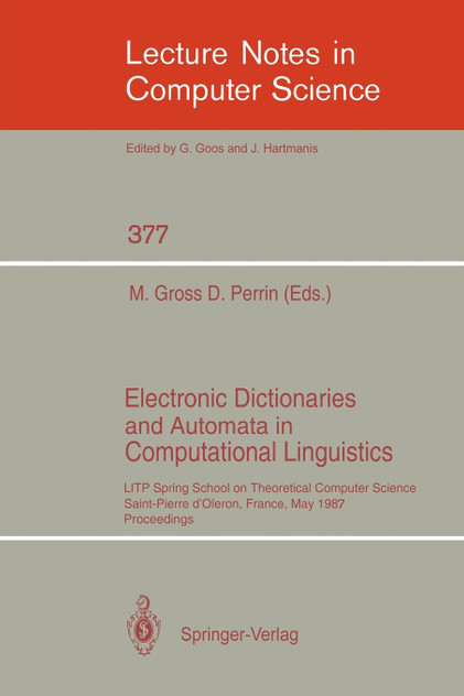 Electronic Dictionaries and Automata in Computational Linguistics