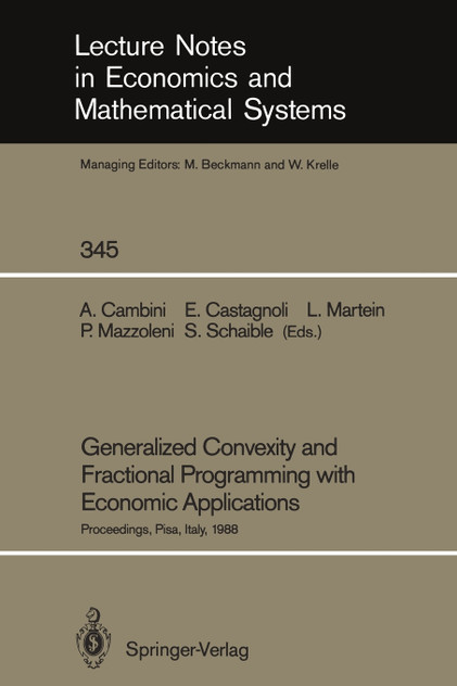 Generalized Convexity and Fractional Programming with Economic Applications