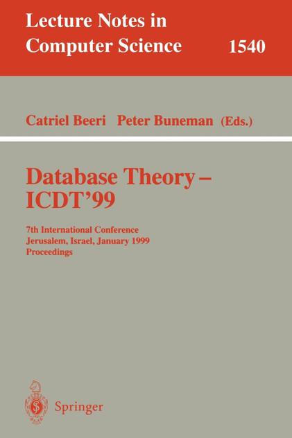 Database Theory - ICDT'99