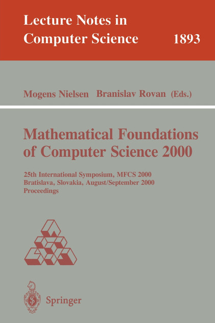 Mathematical Foundations of Computer Science 2000
