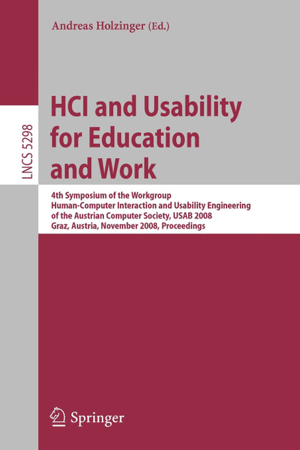 HCI and Usability for Education and Work HCI and Usability for Education and Work