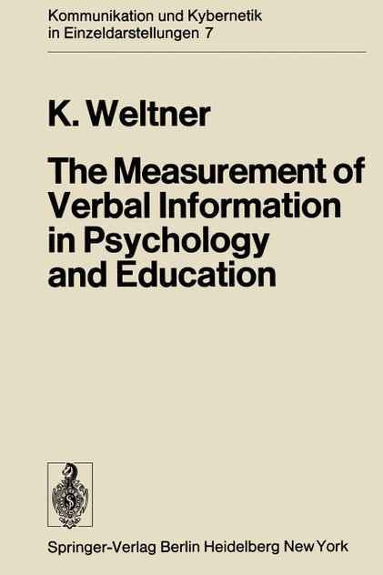 The Measurement of Verbal Information in Psychology and Education The Measurement of Verbal Information in Psychology and Education