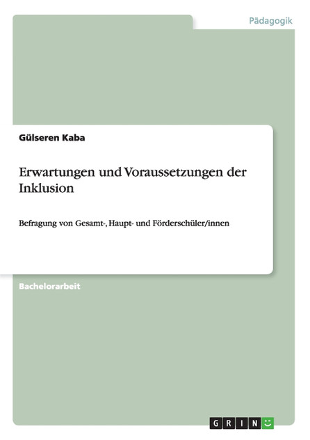 Erwartungen und Voraussetzungen der Inklusion