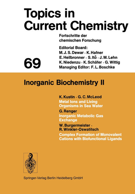 Inorganic Biochemistry II Inorganic Biochemistry II