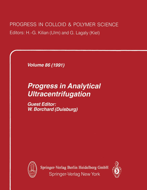 Progress in Analytical Ultracentrifugation Progress in Analytical Ultracentrifugation