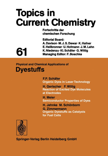 Physical and Chemical Applications of Dyestuffs Physical and Chemical Applications of Dyestuffs