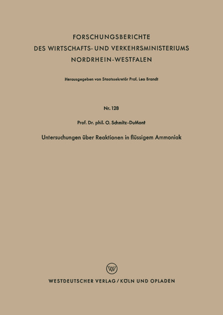 Untersuchungen über Reaktionen in flüssigem Ammoniak