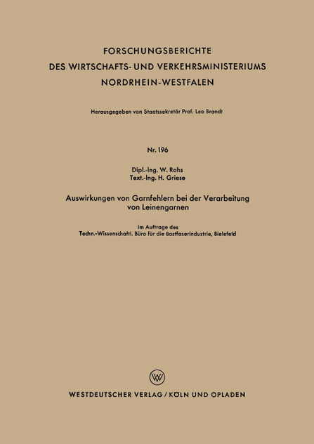 Auswirkungen Von Garnfehlern Bei Der Verarbeitung Von Leinengarnen Auswirkungen Von Garnfehlern Bei Der Verarbeitung Von Leinengarnen